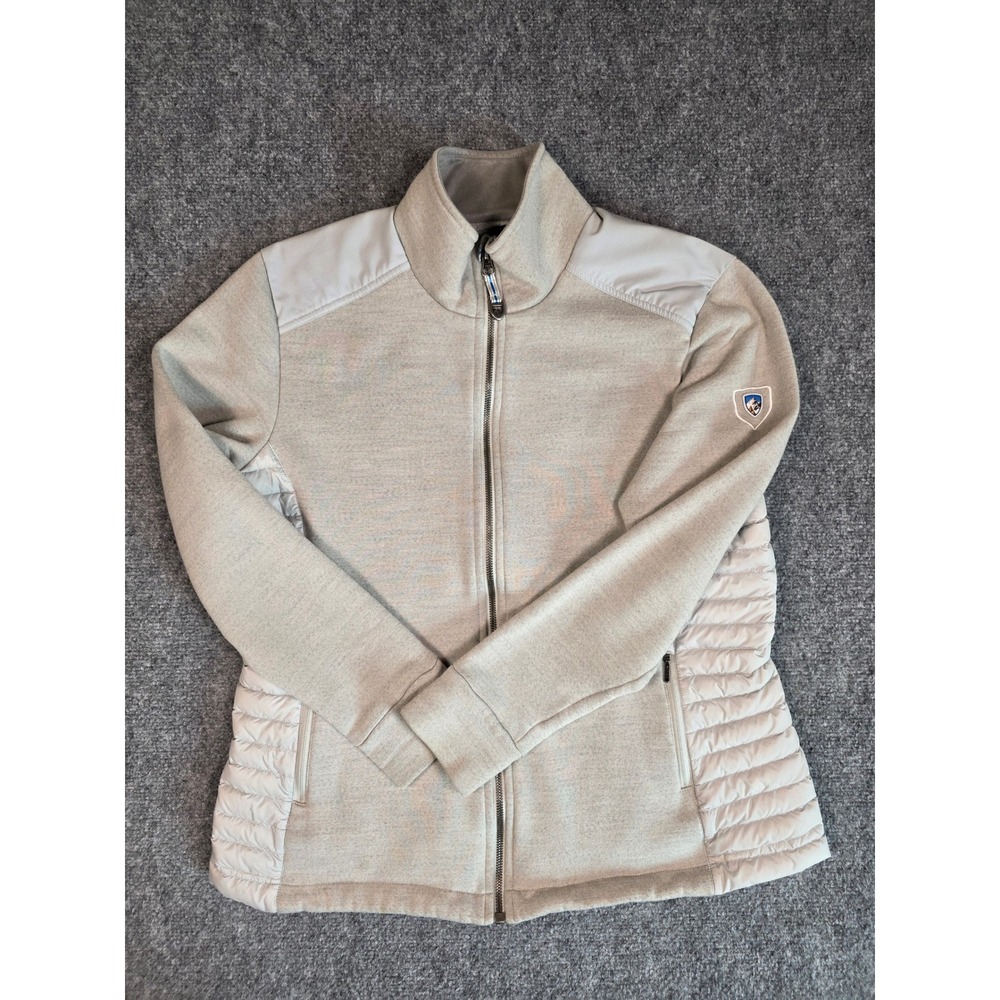 Kuhl Spyfire Jacket Womens L Gray Hybrid Down Insulated Full Zip 4354